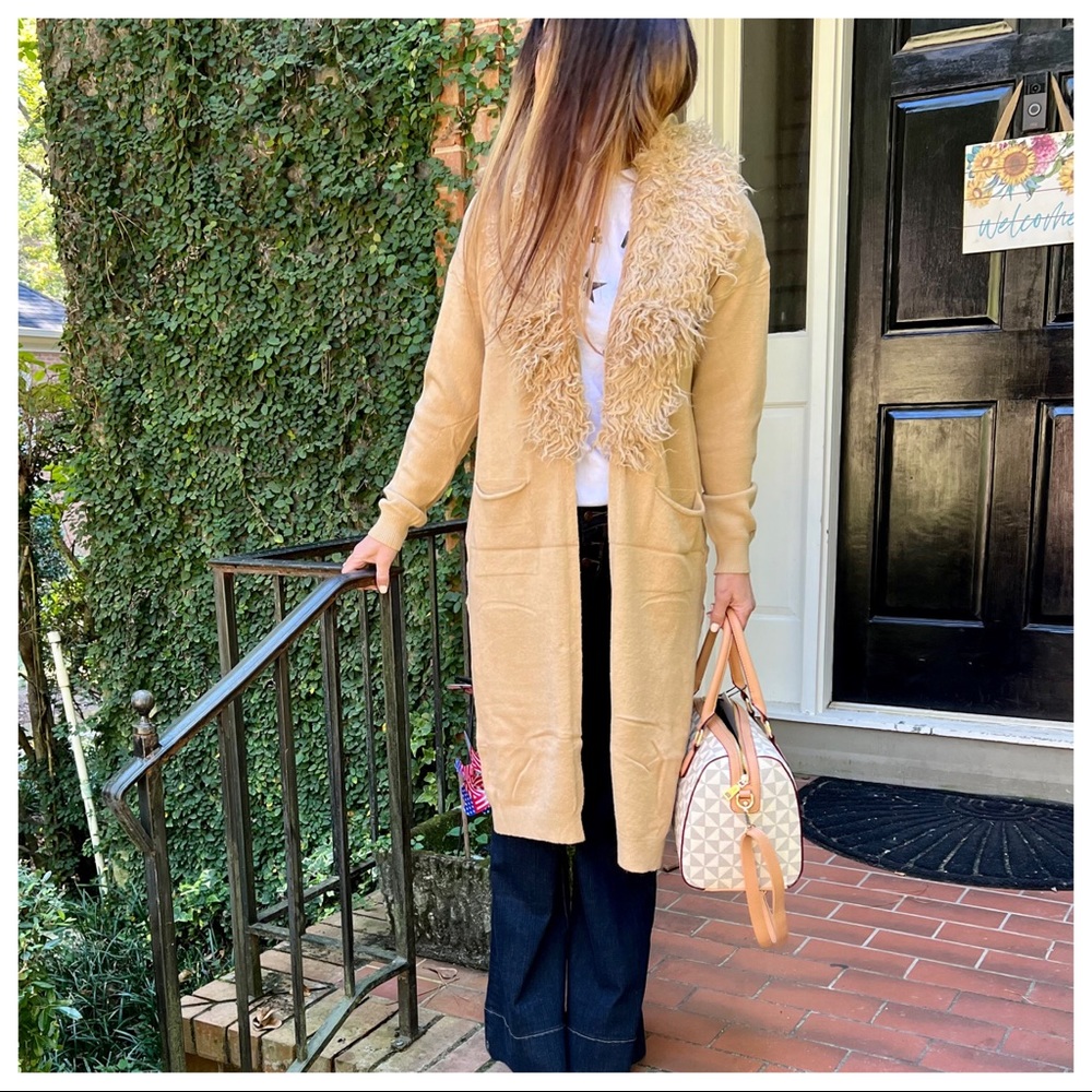 39 Most Fabulous Soft Long Viscose Blend Sweater Knit Cardigan with pockets - Picture 3 of 9